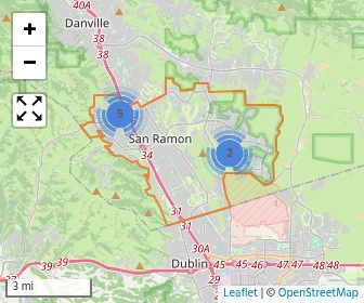 Area schools map